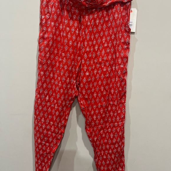 Red Patterned Pants - Picture 1 of 3